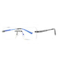 Brand Design Rimless Polygon Sun Glasses