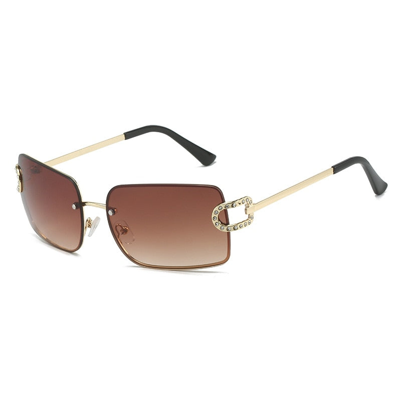 Diamond Exquisite Luxury Rimless Sunglasses