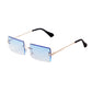 Trendy Rectangle Pink Women Sunglasses