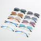 Brand Design Rimless Polygon Sun Glasses