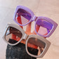 Big Purple Women Square Glasses
