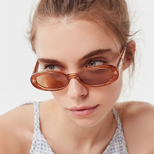 Retro Oval Round Women Sunglasses