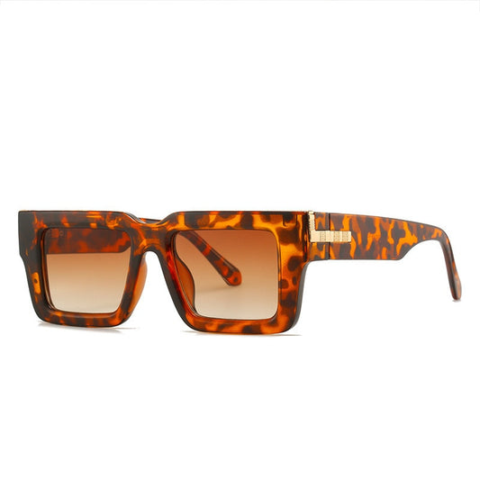 Men Colorful Rectangle Sunglasses