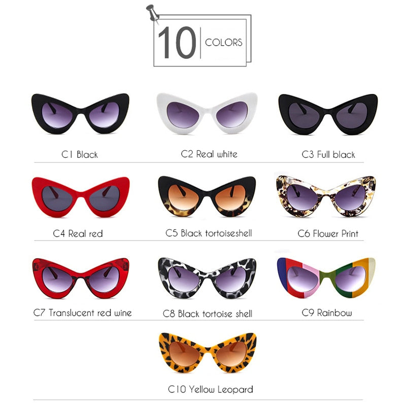 Women Peak Cat Eye Sunglasses