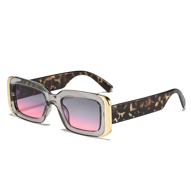 Men Gradient Rectangle Sun Glasses
