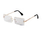 Trendy Rectangle Pink Women Sunglasses
