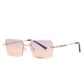 Brand Design Rimless Polygon Sun Glasses