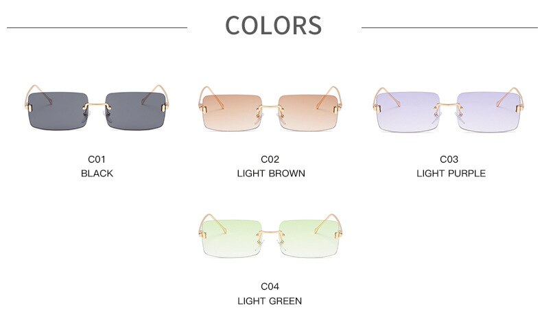 Vintage Rectangle Sunglasses for Men